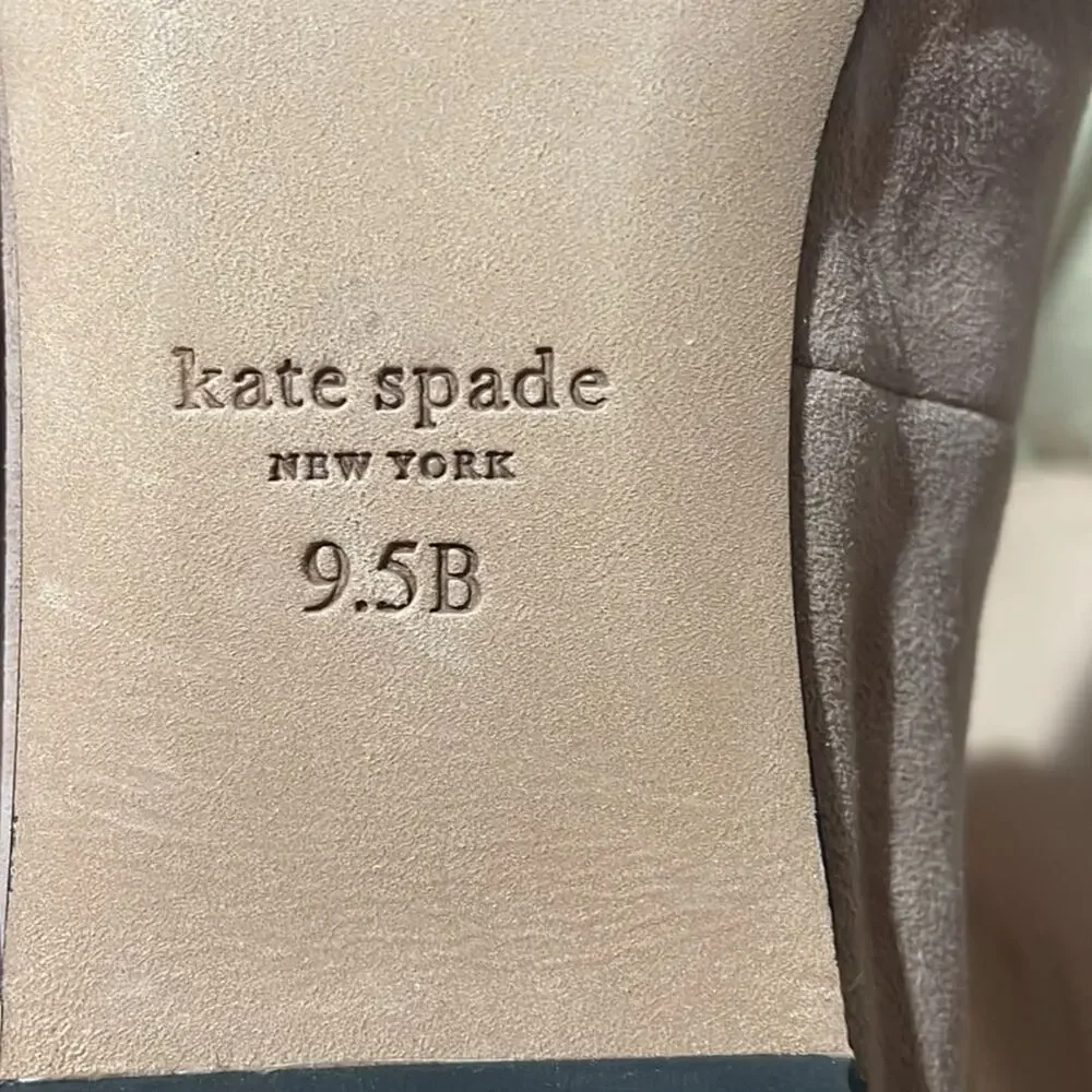 Kate Spade New York Honey Bow Ballerina flats 9.5 light fawn tan back accent nwt